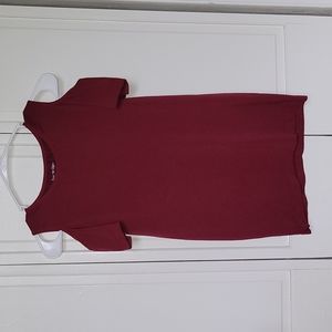 Red off the shoulder t-shirt